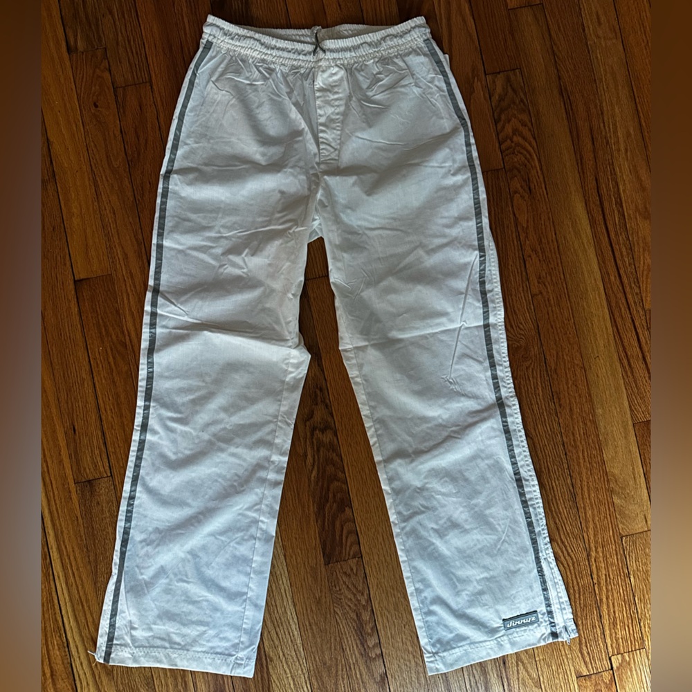 Jimmy Z | JZ Girl Vintage White Track Pants with Reflective Stripes, NWT